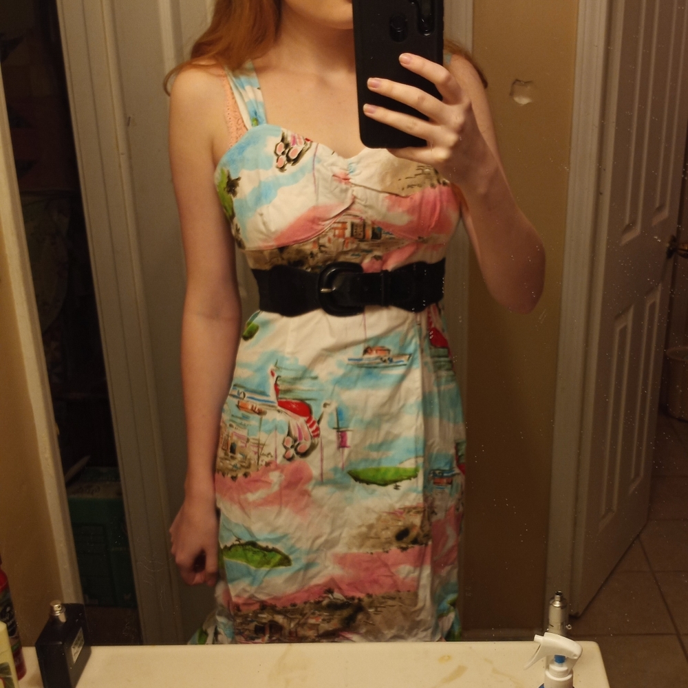 Blue and pink mermaid style dress size 8